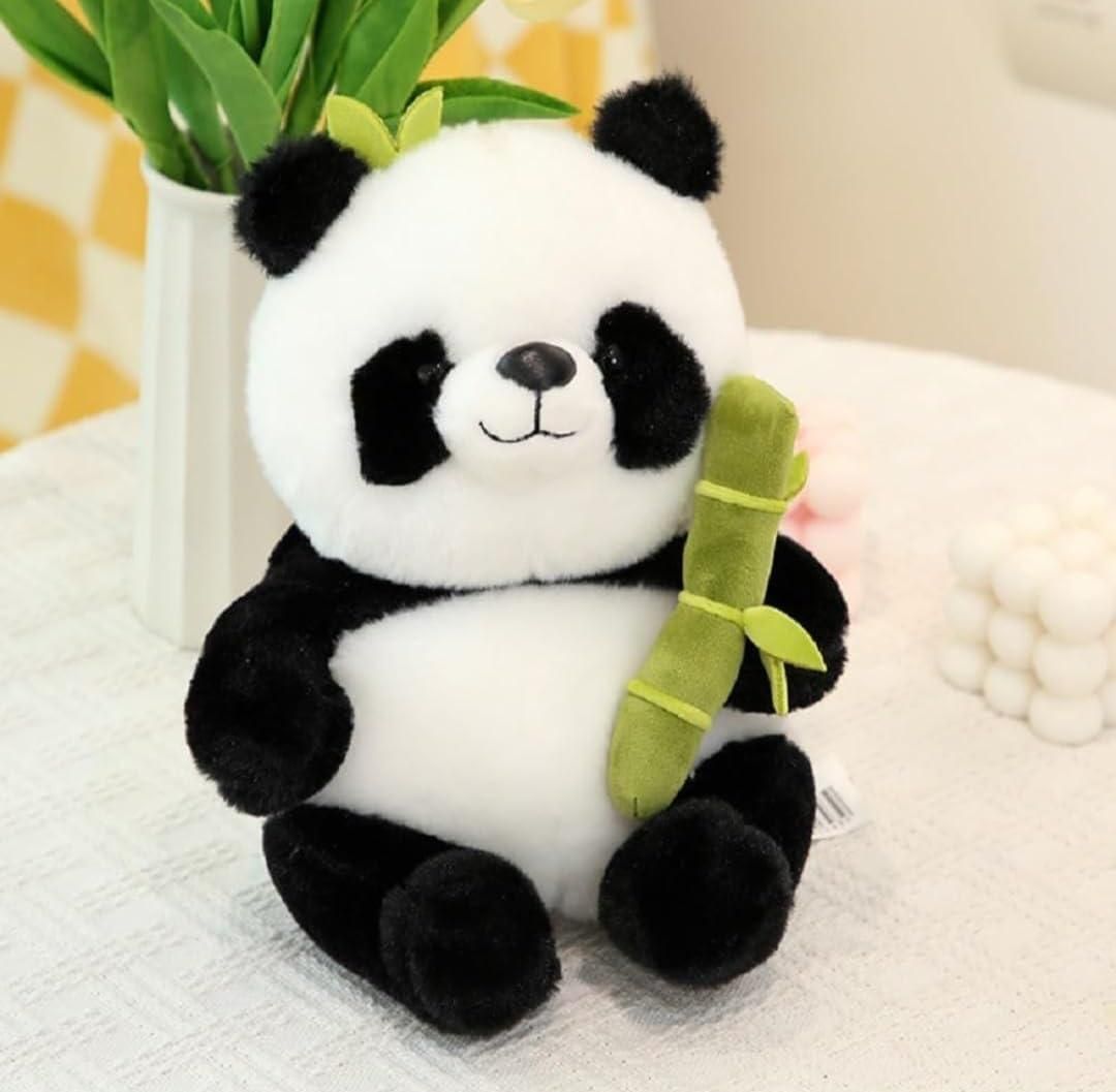 Cute Panda Plush with Bamboo