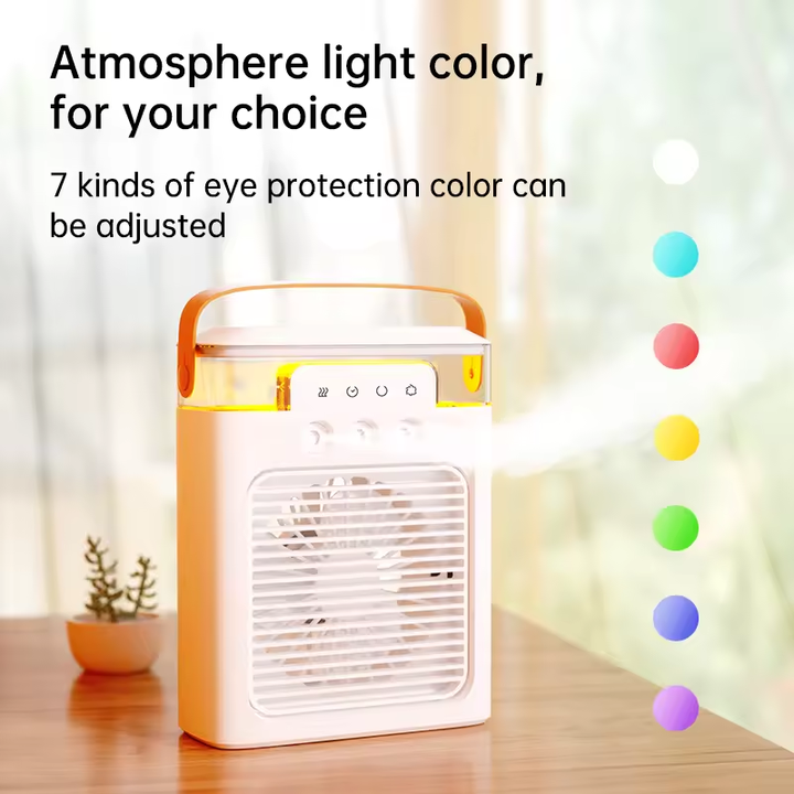 Portable Humidifier Air Cooler Mist Fan Mini Table Fan for Home